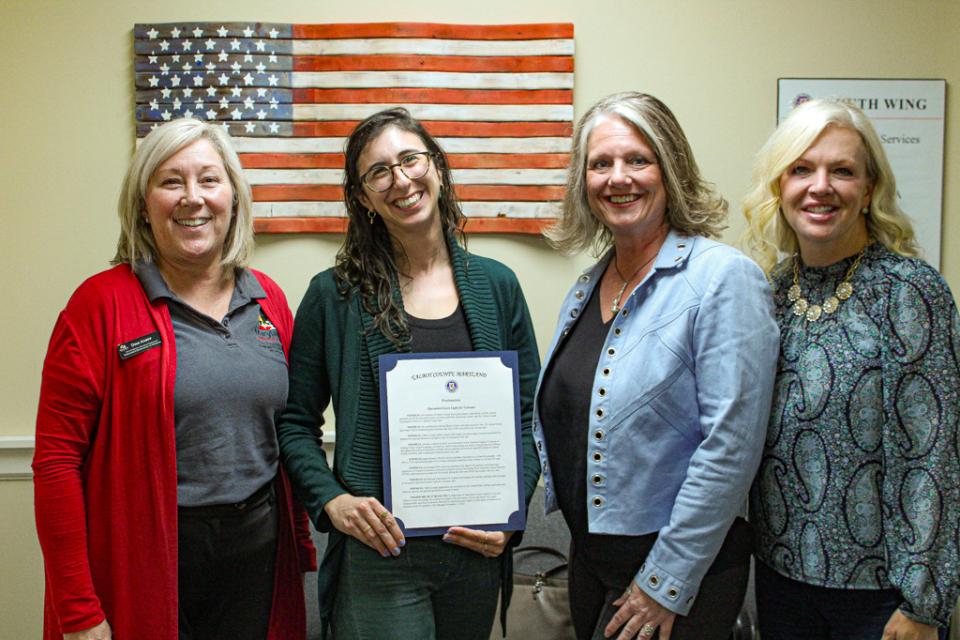 Mid-Shore Behavorial Health and Maryland's Commitment for Veterans share the Operation Green Light Proclamation.