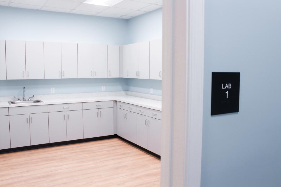 The new space has three seperate labs that will allow for onsite rapid testing.