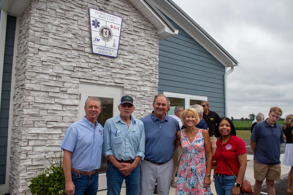 From left: Council President Chuck Callahan, Greg Gannon, Tom Pyper, Celeste Pyper, and Council Member Keasha Haythe.