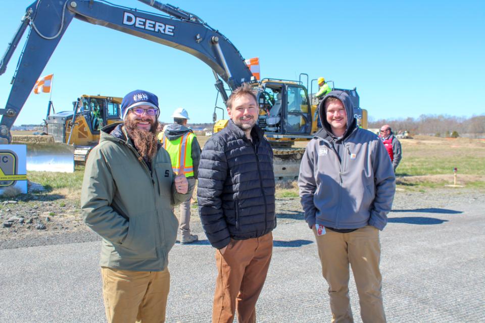 Easton Airport staff joined on the tour.