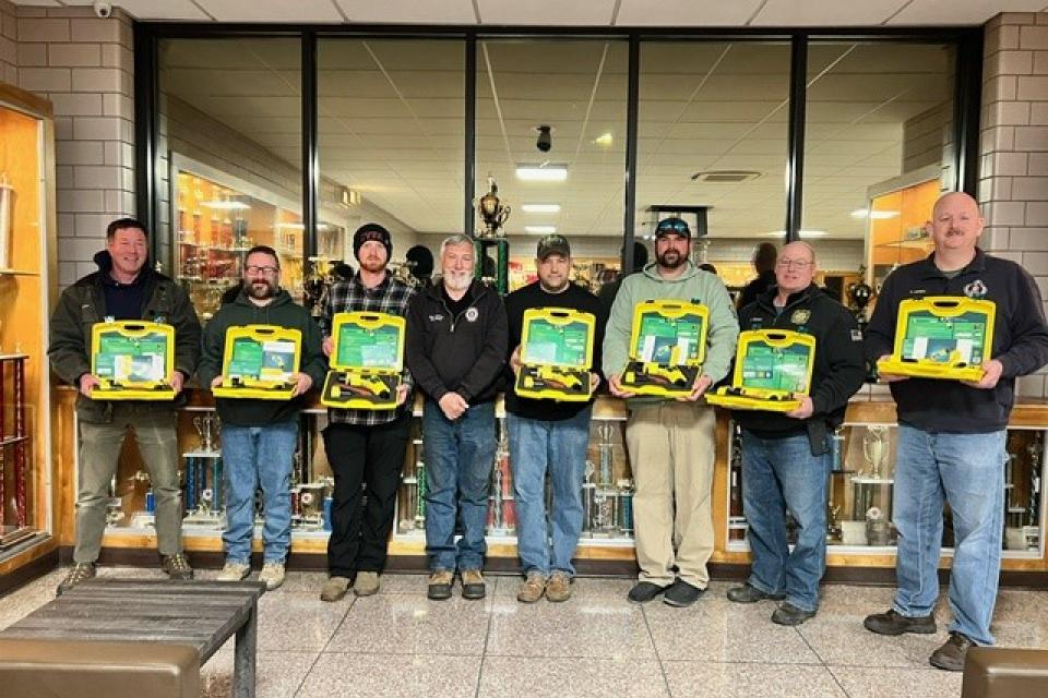 Leadership of the seven local volunteer fire companies received Emergency Plugs from the Talbot County Volunteer Fire and Rescue Association with funding from Talbot County.
