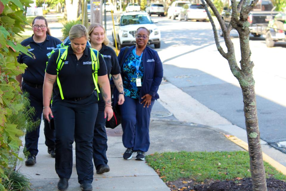 Part of Talbot&#039;s Mobile Integrated Health team on their way to meet a patient.