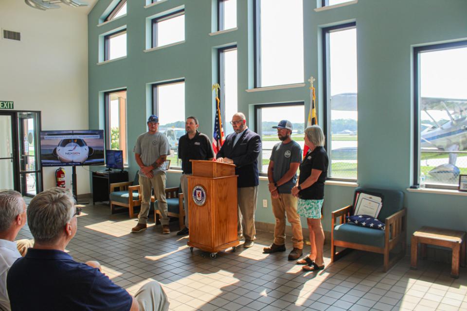 Micah Risher offers sincere appreciation for his strong staff of six. From left: Trey Haddaway, Assistant Maintenance Director, Jeff Lankford, Business and Marketing Coordinator, Micah Risher, Chip Kennedy, Maintenance Director, and Jane Warrington, Offic